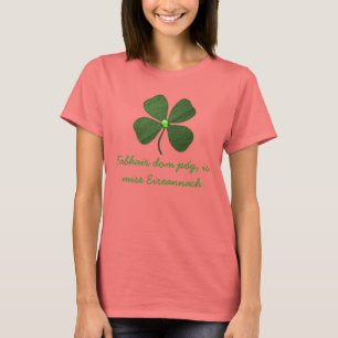 Camiseta Beije-me que eu sou irlandês no t-shirt bonito