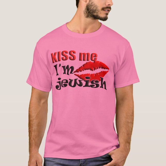 Camiseta Beije-me que eu sou judaico (Frente)
