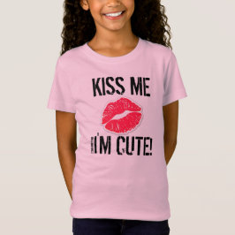 Camiseta Beije-me que eu sou meninas bonitos dos lábios do