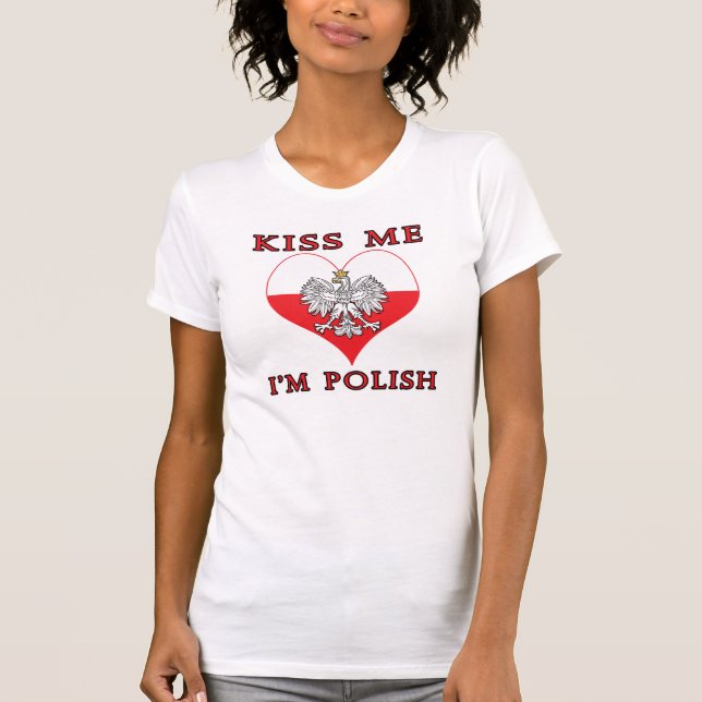 Camiseta Beije-me que eu sou polonês (Frente)
