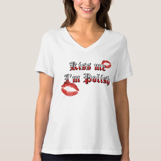 Camiseta Beije-me que eu sou polonês (Frente)