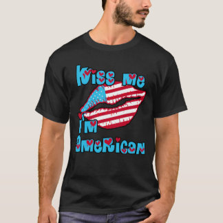 Camiseta Beije-me que eu sou produtos americanos