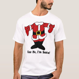Camiseta Beije-me que eu sou t-shirt do papai noel