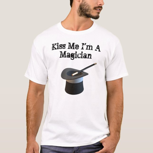 Camiseta Beije-me que eu sou um mágico (Frente)