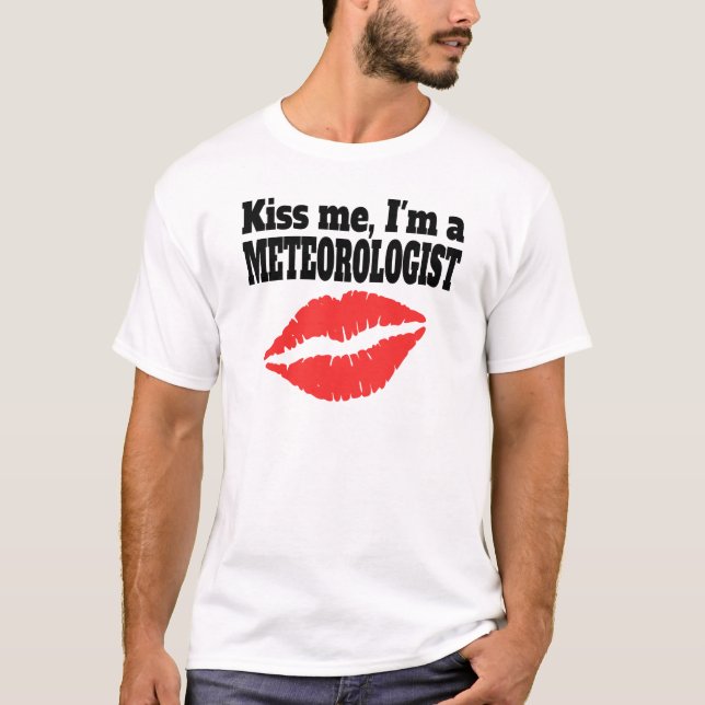 Camiseta Beije-me que eu sou um meteorologista (Frente)