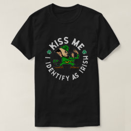 Camiseta Beije-Me Que Identifico Como T-shirt Irlandesa