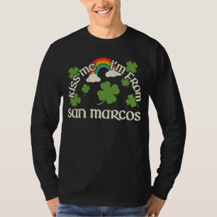 Camiseta Beije Me Shamrock Cidade Dia de São Patrício San M