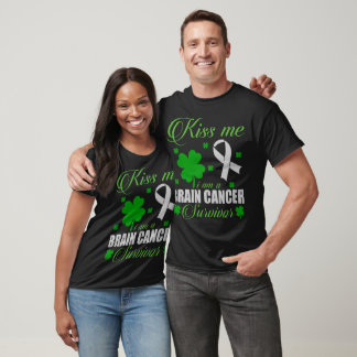 Camiseta Beije Me Sobrevivente do Câncer Cerebral Presente 