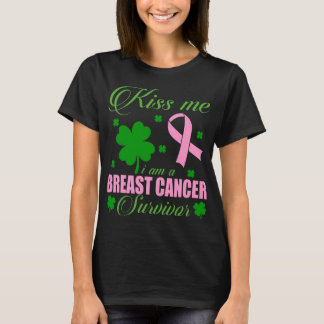 Camiseta Beije Me Sobrevivente do Câncer de Mama Presente d