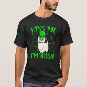 Camiseta Beije-me, sou a Rua de Leprechaun Irlandês Hat Lla