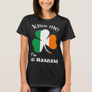 Camiseta Beije-me Sou albanês Shamrock Albânia Rua Patrick