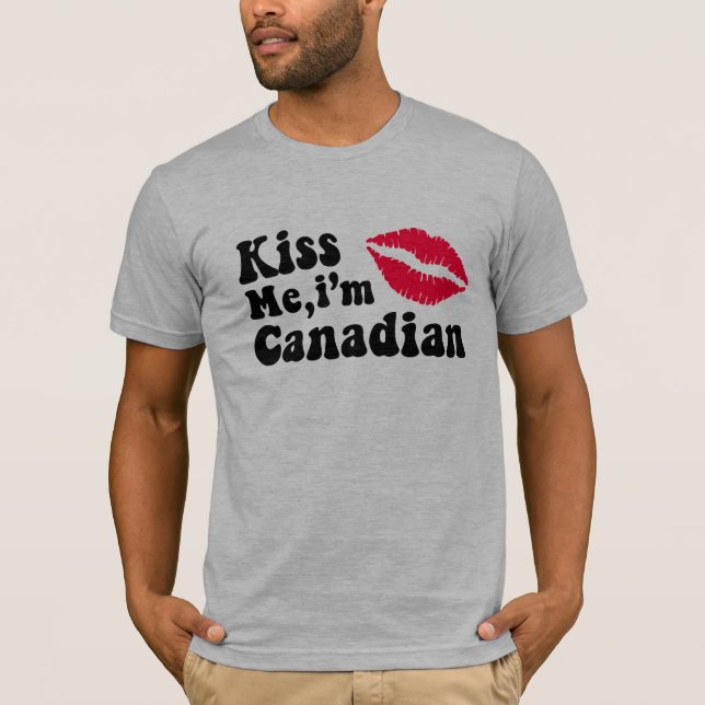 Camiseta Beije-me, sou canadense (Frente)