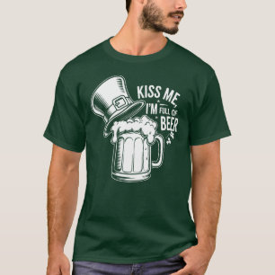 Camiseta Beije-me, sou Cheio de cerveja