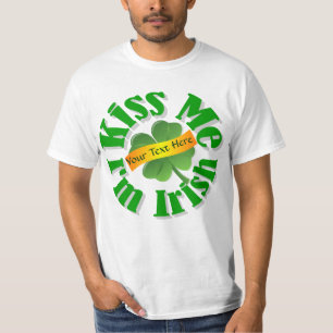 Camiseta Beije-me, sou Dia de São Patrício irlandês