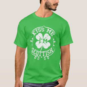 Camiseta Beije-me Sou escocês Funny Dia de São Patrício