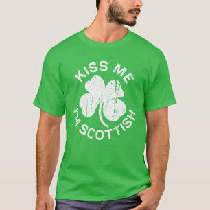 Camiseta Beije-me Sou escocês Saint Patrick Day