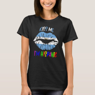 Camiseta Beije-me, sou hispânico argentina bandeira hispâni
