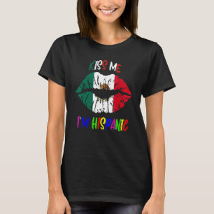 Camiseta Beije-me, sou hispânico mexico bandeira Hispânica