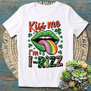 Camiseta Beije-me, sou I-Rizz, Rua engraçada, trocadilho de