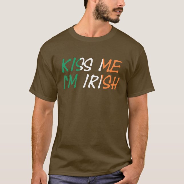 Camiseta Beije-me Sou irlandês (Frente)