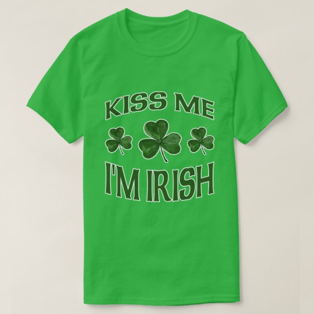 Camiseta Beije-me, sou irlandês (Frente do Design)