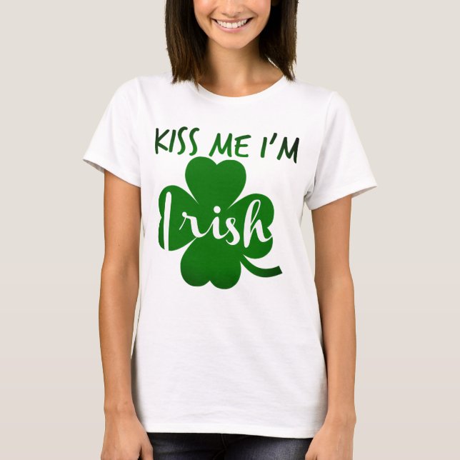 Camiseta beije-me sou irlandês (Frente)