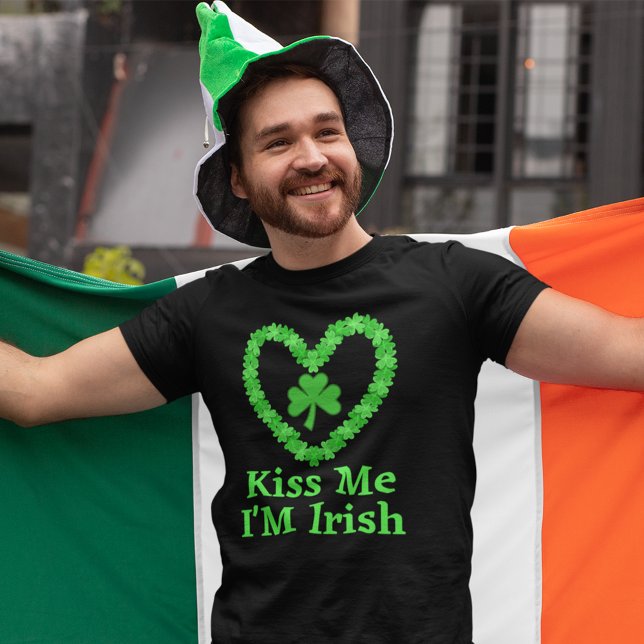 Camiseta Beije-me, sou irlandês (Kiss Me I'm Irish T Shirt)