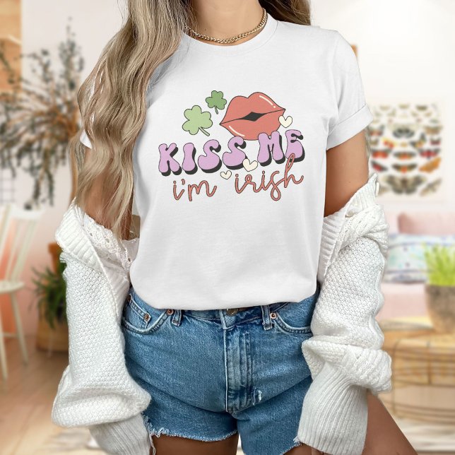 Camiseta Beije-me Sou Irlandês - Dia dos Patricks (Criador carregado)