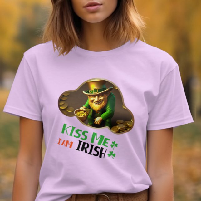 Camiseta Beije-me, sou irlandês - Emerald Isle Revelry (Criador carregado)