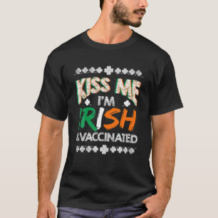 Camiseta Beije-me Sou Irlandês Estou Vacinado Rua Pro Vacc