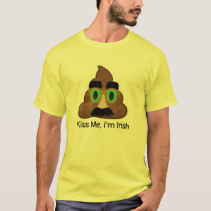 Camiseta Beije-me Sou irlandês, irlandês, cocô irlandês