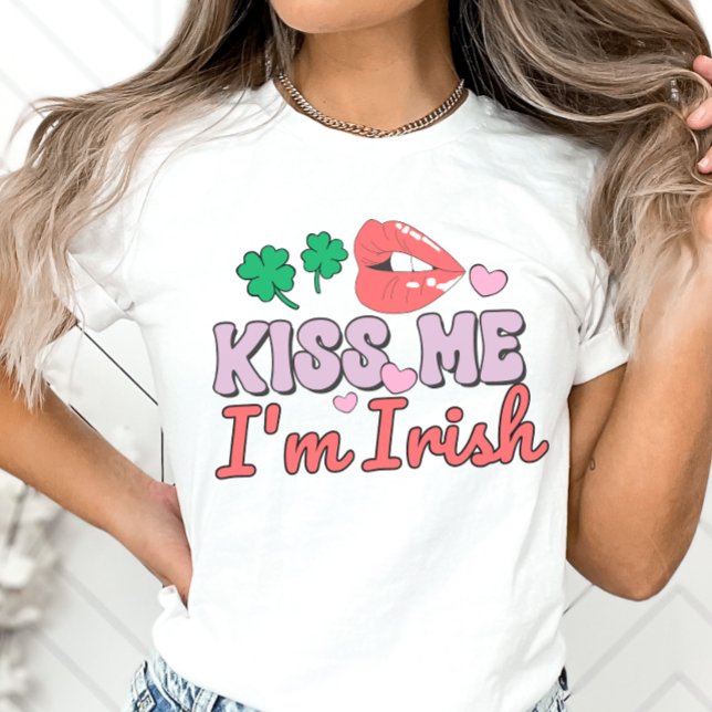 Camiseta Beije-me, sou irlandês, Rua. (Criador carregado)