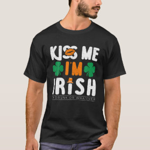 Camiseta Beije-me Sou Irlandês Saint Patrick Day