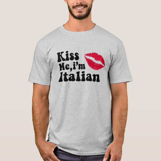 Camiseta Beije-me, sou italiano (Frente)