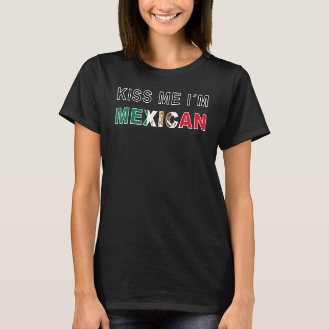Camiseta Beije-me, sou mexicano (Frente)