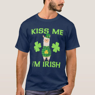 Camiseta Beije-me Sou o Dia de São Patrício irlandês Lama