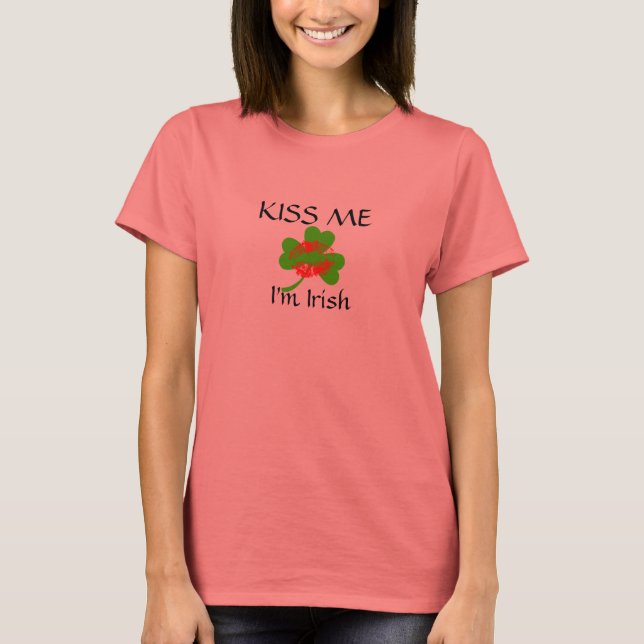 Camiseta Beije-me, sou o Ringer Tee Irlandês (Frente)