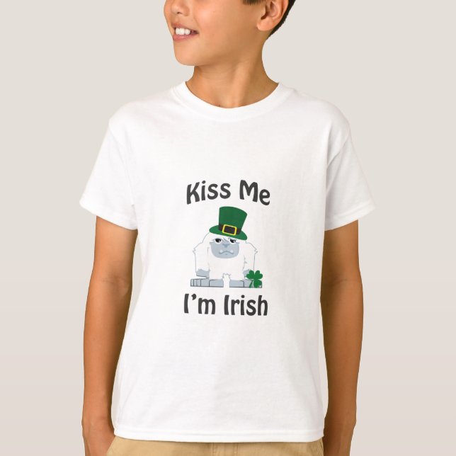 Camiseta Beije-me Sou o Yeti Irlandês (Frente)