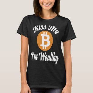 Camiseta Beije-me, sou rico Bitmoney Crypto