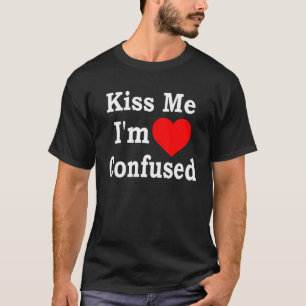 Camiseta Beije-me, sou Roupa do coração confuso