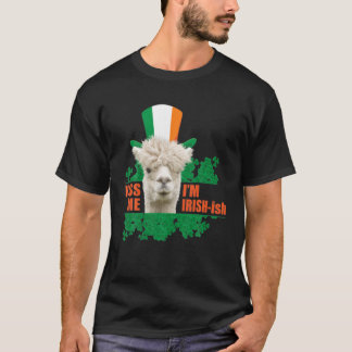 Camiseta Beije-me, sou Rua de Llama Engraçado Irlandês-Ish.