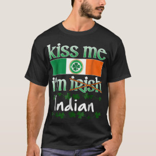 Camiseta Beije-me, sou Rua irlandesa do Orgulho Indiano de