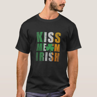 Camiseta Beije-me, sou Rua Shamrock Vintage da Irlanda Irla