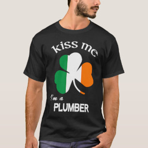 Camiseta Beije-me, sou um Dia de São Patrício de Shamrock
