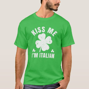 Camiseta Beije-me, sou um Dia de São Patrício Engraçado