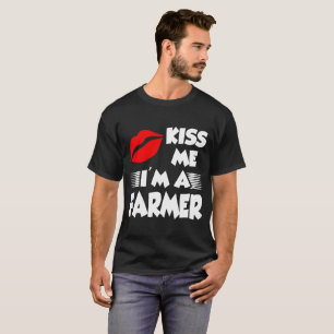 Camiseta beije-me, sou um fazendeiro