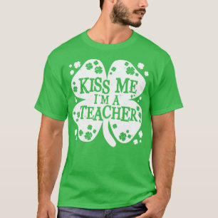 Camiseta Beije-me, sou um professor Engraçado, irlandês Nov