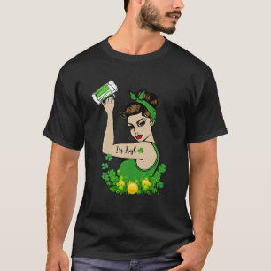 Camiseta Beije-me, sou uma mulher irlandesa que bebe cervej