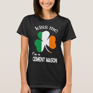 Camiseta Beije-me, sou uma Rua de Cement Mason Shamrock do
