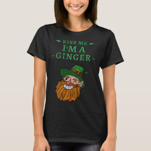 Camiseta Beije-me Sou uma Rua de gengibre Dia de Patrick Sh